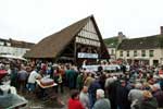 La Halle, foire à la volaille grasse, pignon nord : 400x600  36 ko